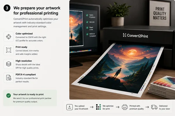 We prepare and print your artwork