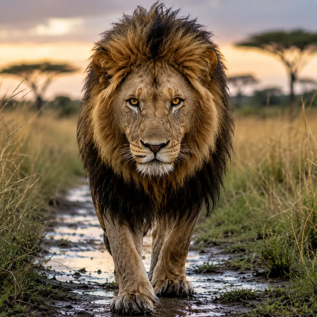 Original AI illustration of a lion